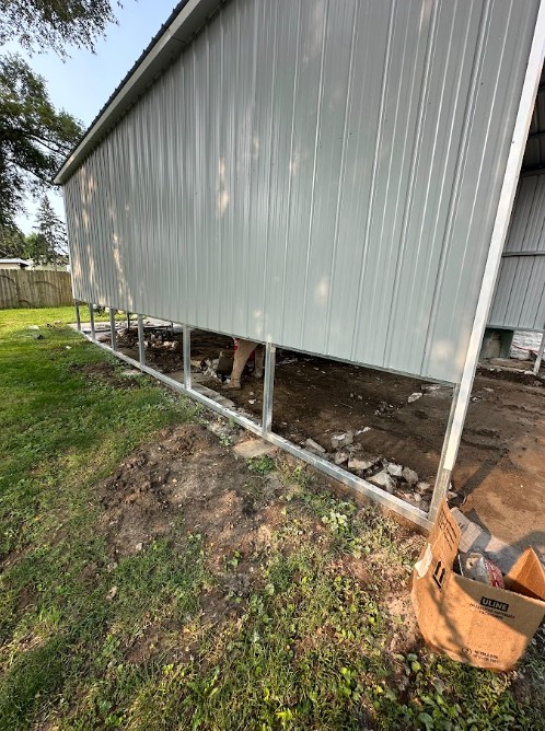 Completed garage slab replacement