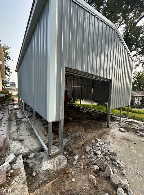 Garage slab concrete placement