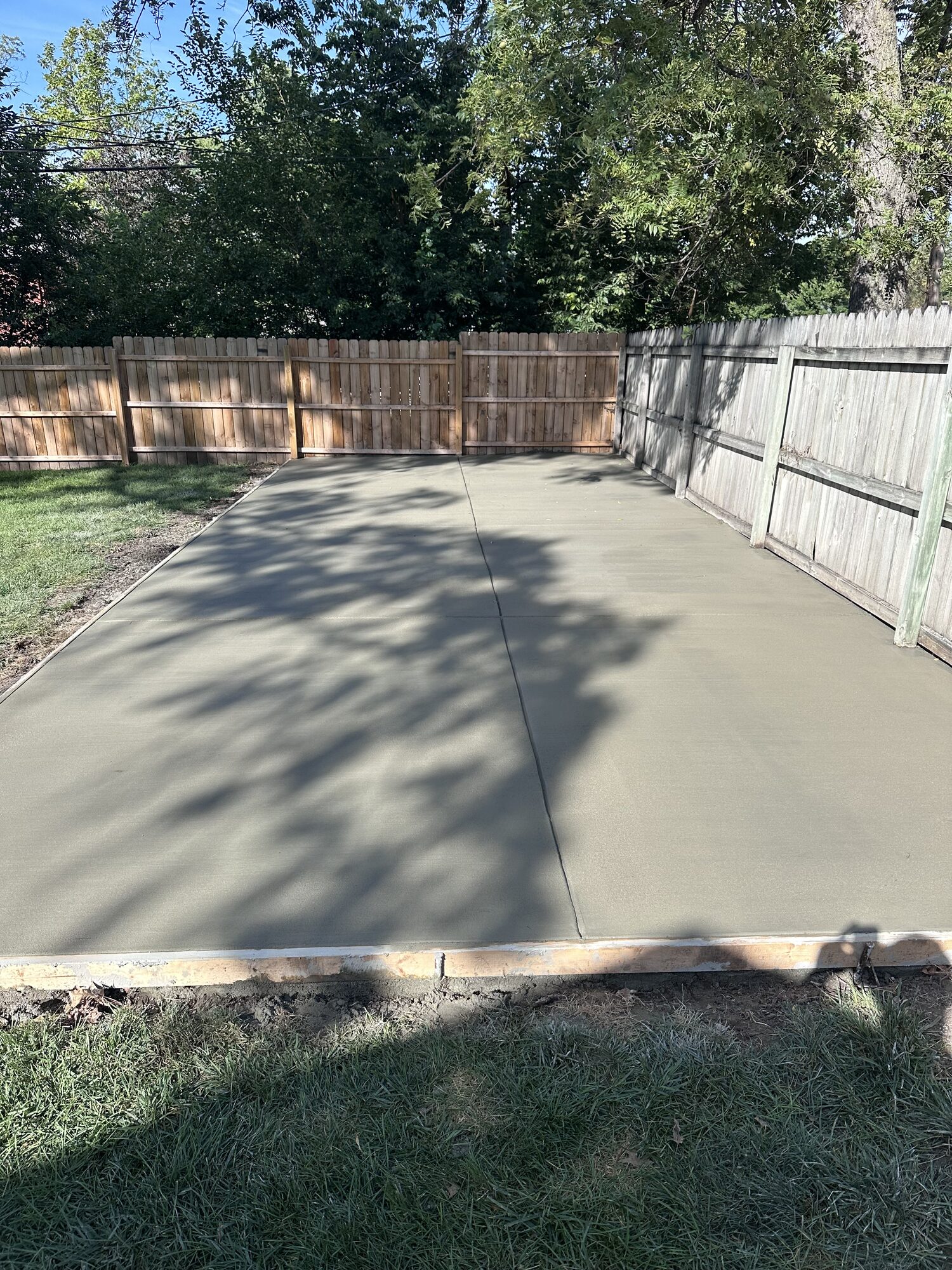 Completed backyard slab