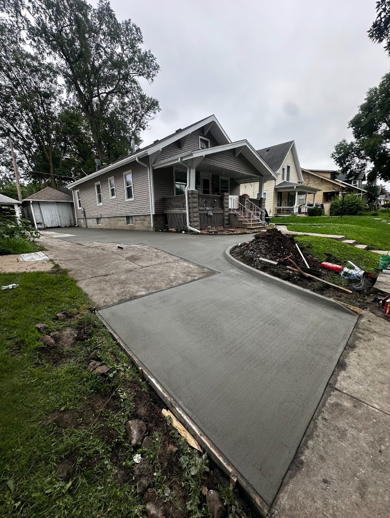 Concrete driveway work
