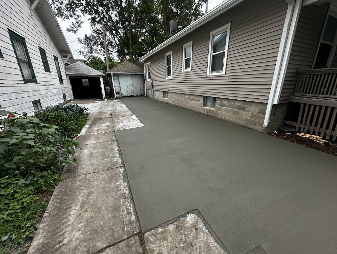 Completed residential driveway